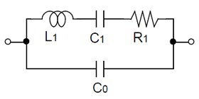 Equivalent circuit of crystal unit