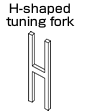 H-shaped tuning fork